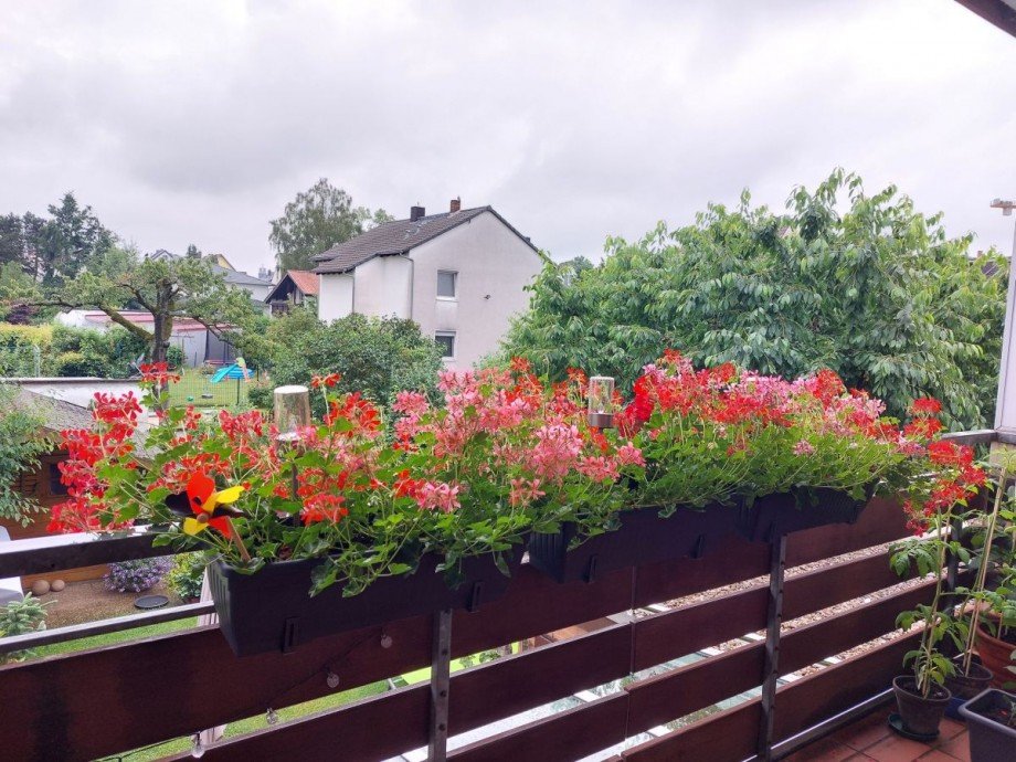 Blick vom Balkon Etagenwohnung Langen